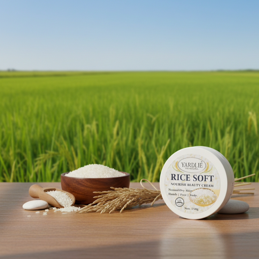 Yardlie Professional Rice Soft Nourish Beauty Cream Gentle Hydration Brightening Care - 150g