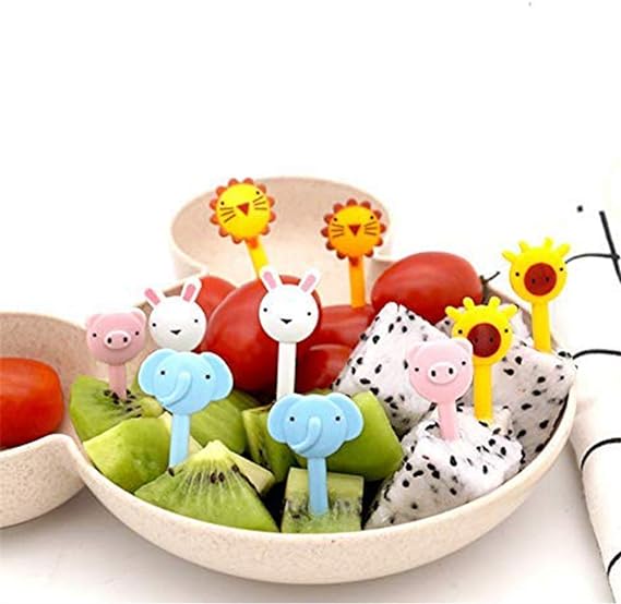 Fruit Folks, Cartoon Animal Food Picks Bento Lunch Box for Kids