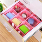 Pack of 4 High-Quality Plastic Drawer Dividers – Adjustable DIY Organizer