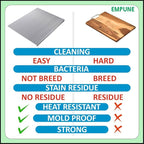 Cutting Board, Stainless Steel, Non Slip Chopping Board Medium Size