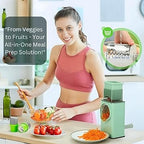 Multifunctional Rotary Vegetable Cutter, with 3 Interchangeable Drum Blades