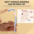 Reusable Tongue Cleaner Double Sided Tongue Scraper for Oral Hygiene