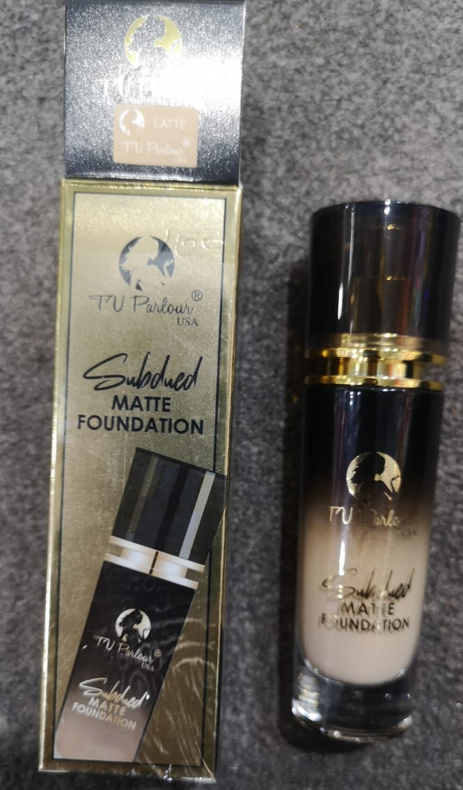 TV Parlour Subdued Matte Foundation In The Shade Latte Providing Smooth Coverage - 28ML