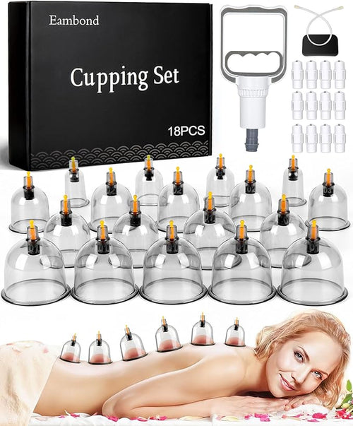 10 Piece Hijama Cupping Therapy Set With Manual Vacuum Pump