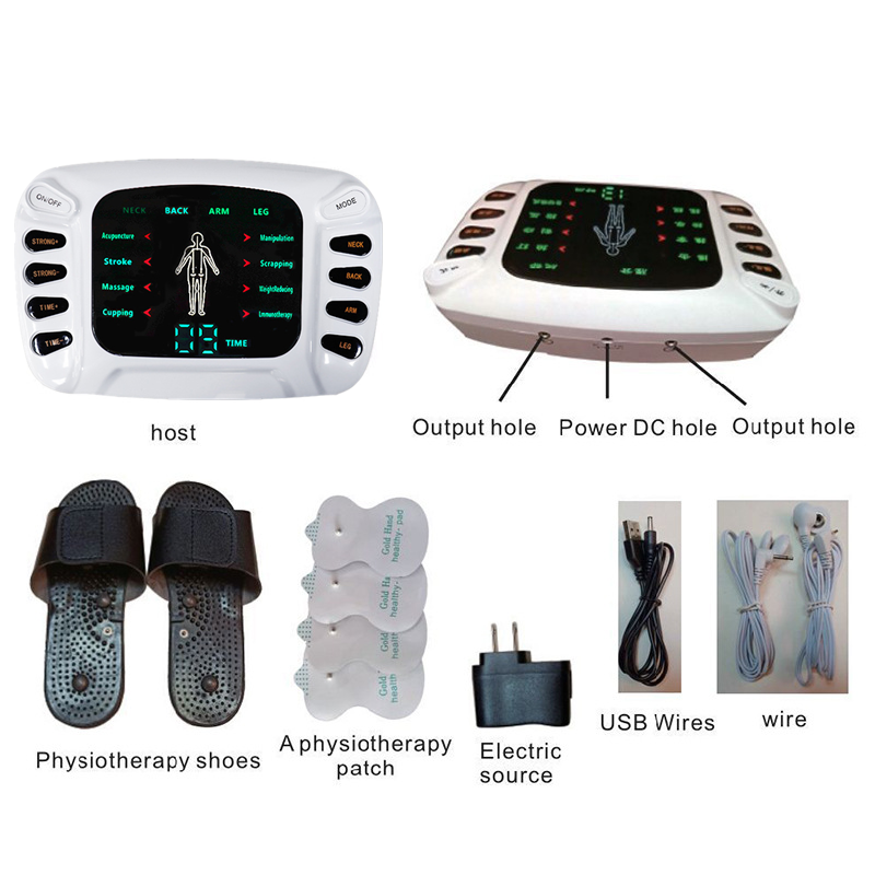 Massager Machine, Digital Therapy with Electrode Pads and Slippers