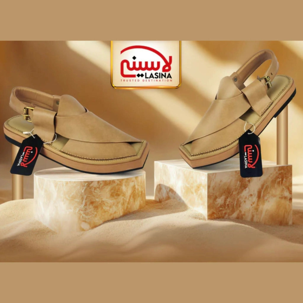 Chappal, Lasina Kaptaan Heel Camel Brown, Handcrafted Leather, for Men