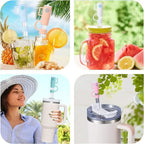 Cartoon Silicone Straw Plug Set For Stanley Cups Buy 1 Get 1 Free