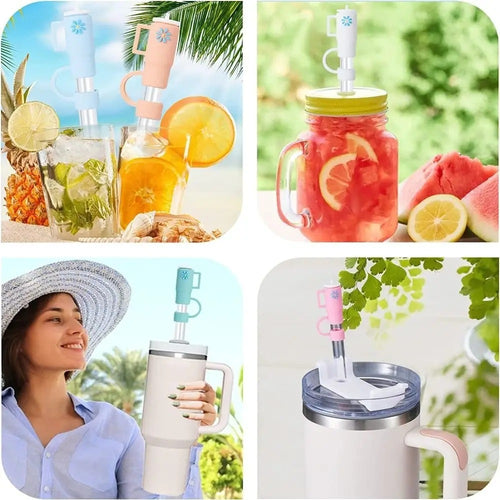 Cartoon Silicone Straw Plug Set For Stanley Cups Buy 1 Get 1 Free