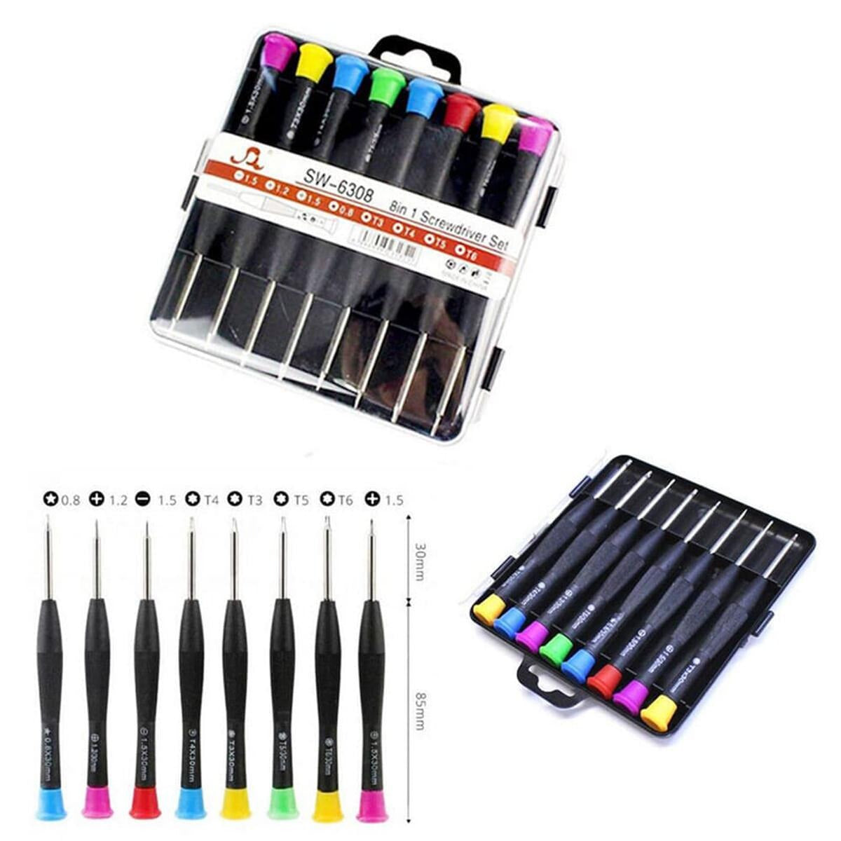SW-6308A 8-in-1 Screwdriver Set, Precision Mobile & Electronics Repair Kit
