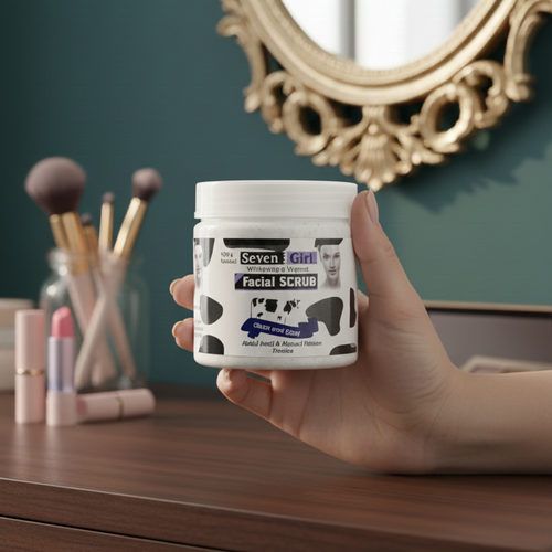 Seven Girl Whitening & Facial Scrub, Big Size Pack (Made in UK)