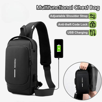 Multifunctional Chest Bag, Adjustable Strap & Multi-Pocket, for Outdoor Use