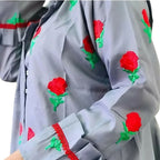 Silk Fancy Gown 3pc, Embroidered Silk Dress, for Women