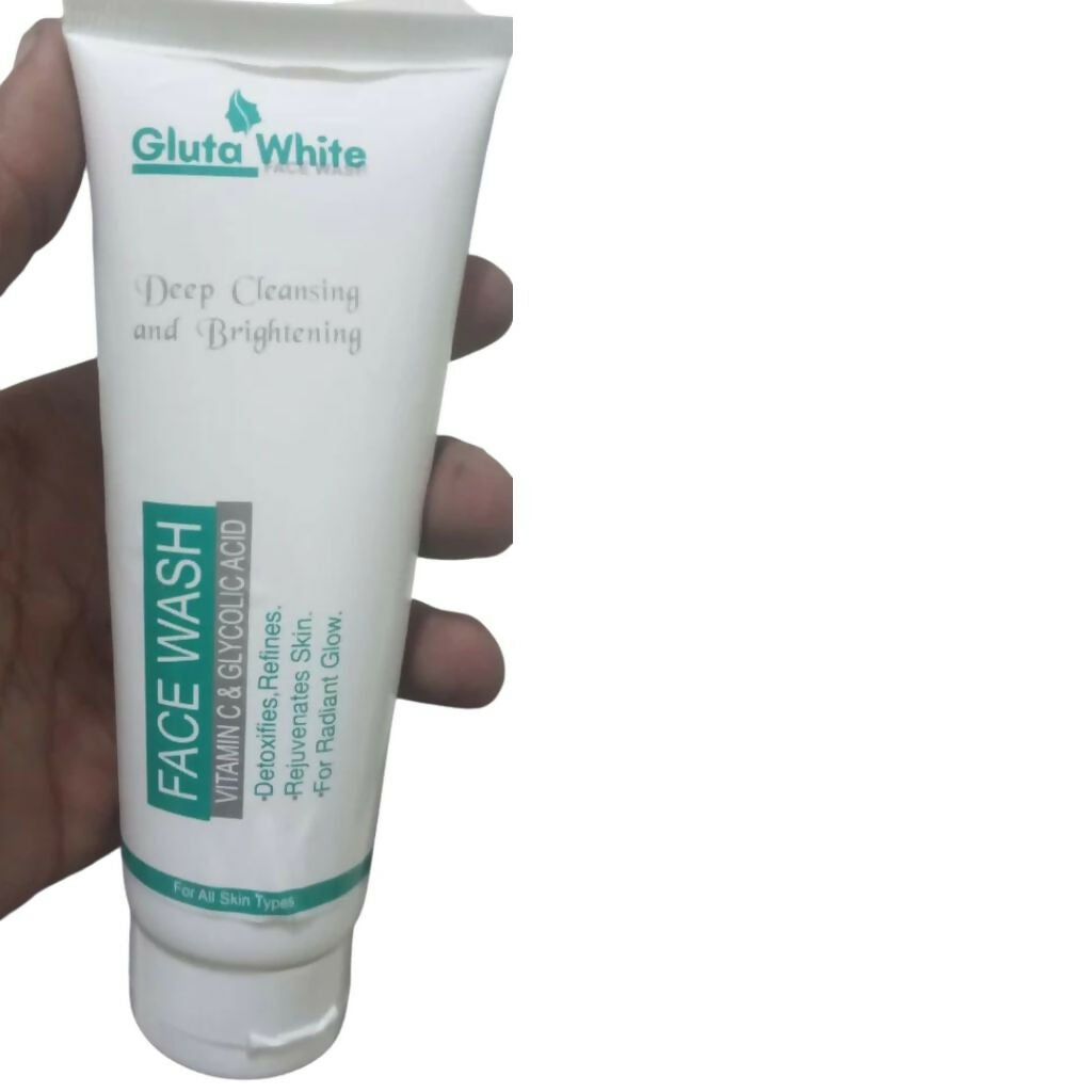 Gluta White Face Wash, Vitamin C & Glycolic Acid Brightening Formula