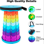 Portable Telescopic Folding Stool – Lightweight & Sturdy Retractable Seat for Camping, Fishing, Hiking, Gardening & BBQ