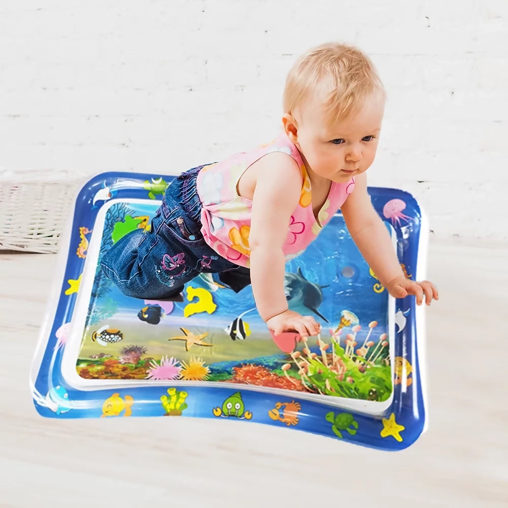 Inflatable Leakproof Tummy Time Water Mat for Kids – Safe & Fun Baby Play Mat (Random Color)