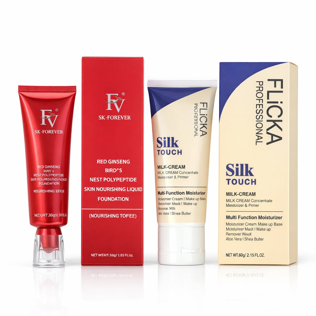 Flicka Primer and Foundation Set for Smooth Base and Even Coverage