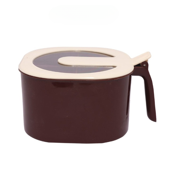 Storage Box, Modern 4 Grid Spice with Spoons 1000ml