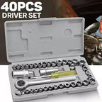 Socket Wrench Tool Kit, with Screwdrivers and Socket Set, Aiwa 40-Piece