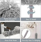 Microfiber Duster with Extension Pole Telescopic Cleaning Brush