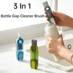 3 In 1 Silicone Cup Brush Set With Straw And Lid Cleaner