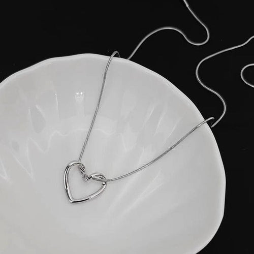 PRJ-183 Hollow Heart Pendant –Silver