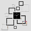 Modern Silver and Black Acrylic Wall clock