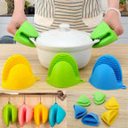 1 Pair Silicone Heat Resistant Glove Clips – Non-Slip Pot & Bowl Holders, Cooking & Baking Oven Mitts