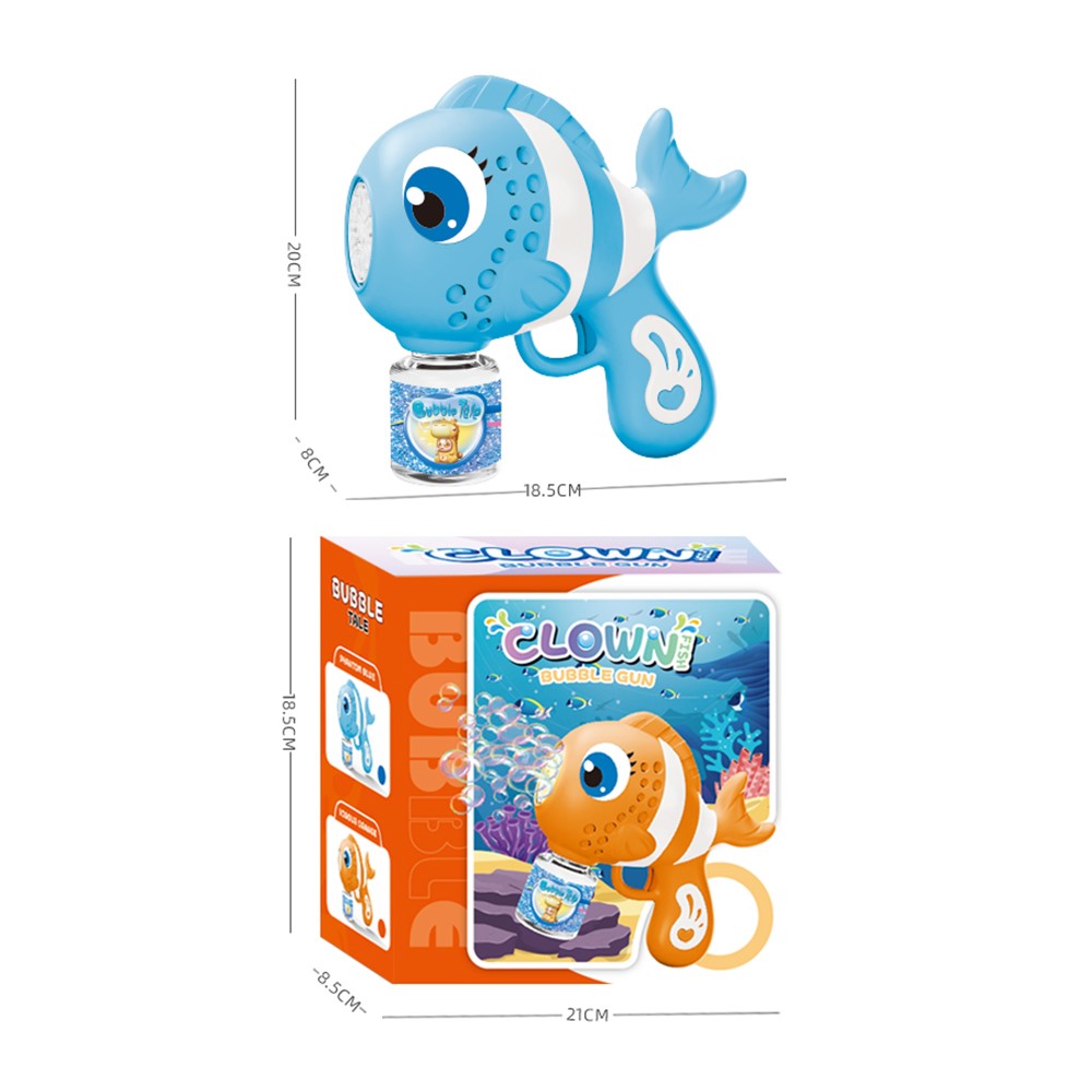 Fish-Shaped Automatic Bubble Blower With LED Lights