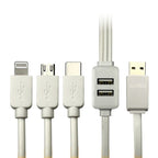 Vizo 5-in-1 Fast Data Cable, Multi Connector Fast Charging and Data Transfer Cable