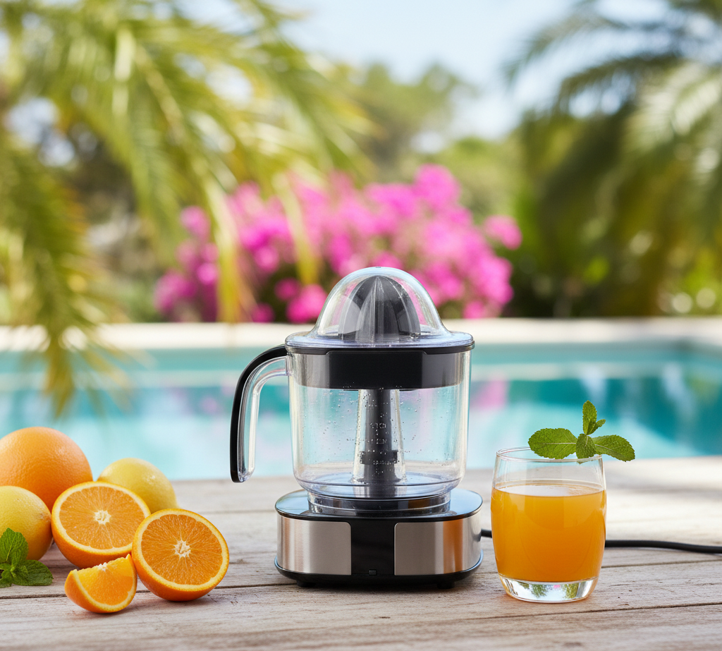 Premium Stainless Steel Electric Citrus Juicer, High-Torque Performance