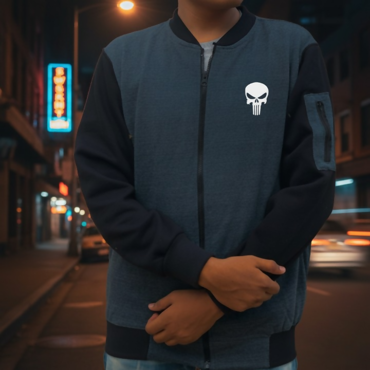 New Winter Collection Printed Zipper Jacket for Men & Boys – French Fleece, Premium Quality, Stylish, Warm & Comfortable Winter Wear (M, L, XL) - Extra Large