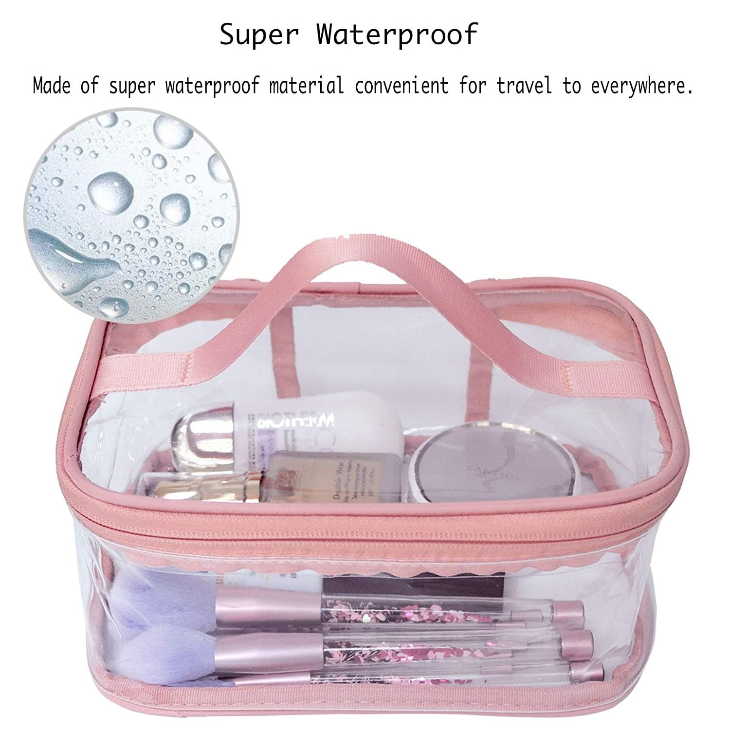Waterproof PVC Makeup Cosmetic Storage Bag Large Capacity