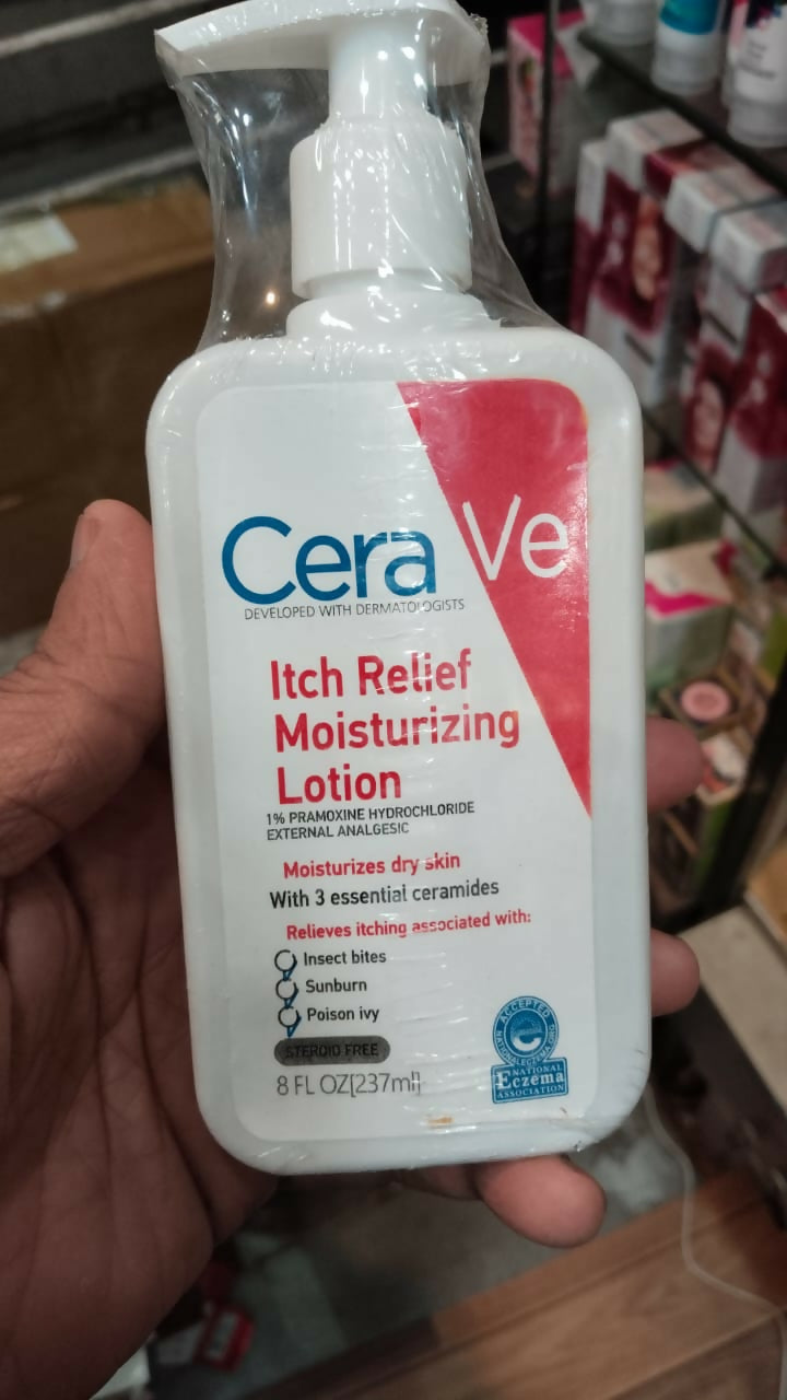 CeraVe Itch Relief Moisturizing Lotion | Fast-Acting Relief for Dry, Itchy Skin | With Ceramides, Niacinamide & Hyaluronic Acid | 237ml