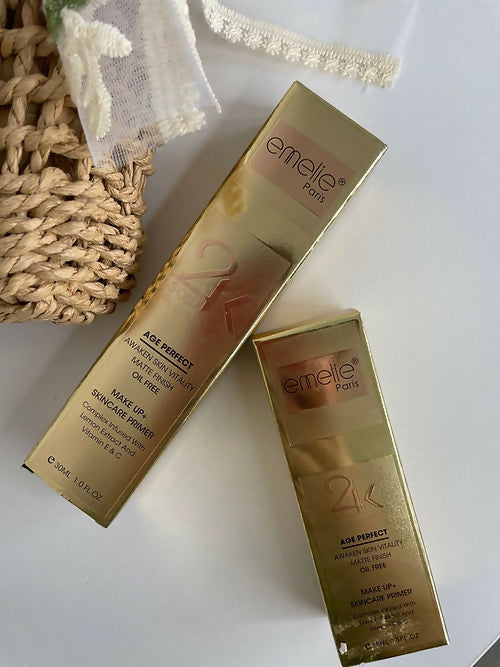 Emelie Paris 24K Gold Age Perfect Makeup+Skincare Primer (30ml)