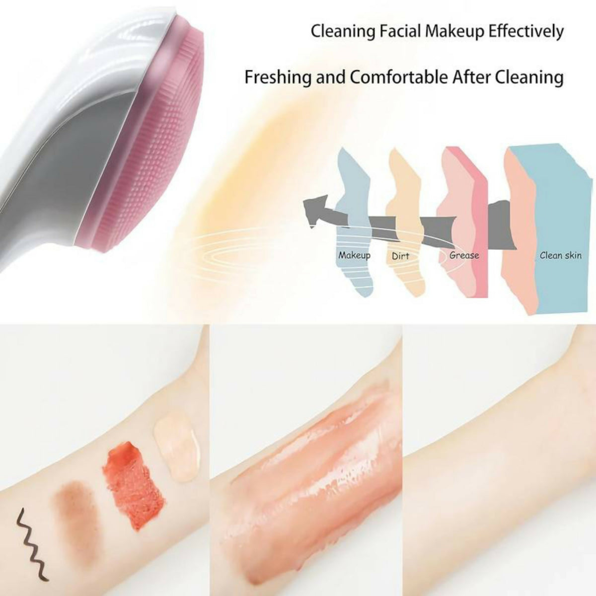 Silicone Face Scrubber Brush – Facial Cleansing & Exfoliating Massager for Blackheads, Soft Bristles, Random Color