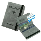 RFID Blocking Passport Wallet | PU Leather Travel Document Holder with Card & Cash Pockets | Random Color