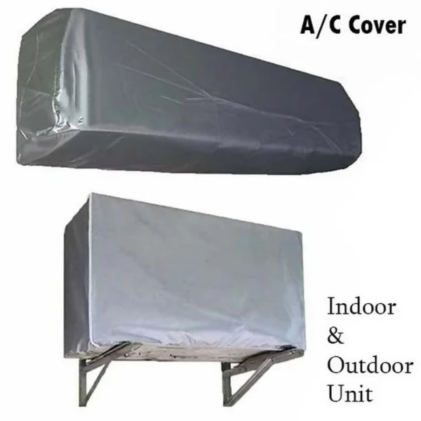Dust Proof AC Cover Set for 1 Ton | Non-Waterproof Non-Woven Fabric | Indoor & Outdoor Protection (2 Pcs)