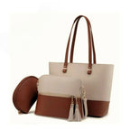 3 Piece Tote Handbag Set, Elegant Durable Design, for Women Daily Use