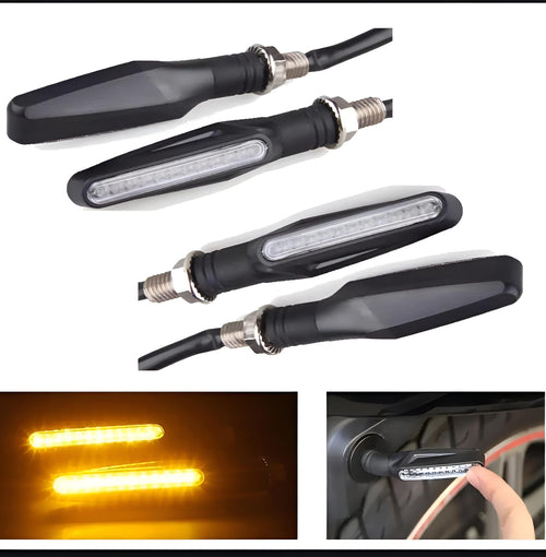 Universal Motorcycle LED Turn Signal Lights Amber Indicator Pack of 4