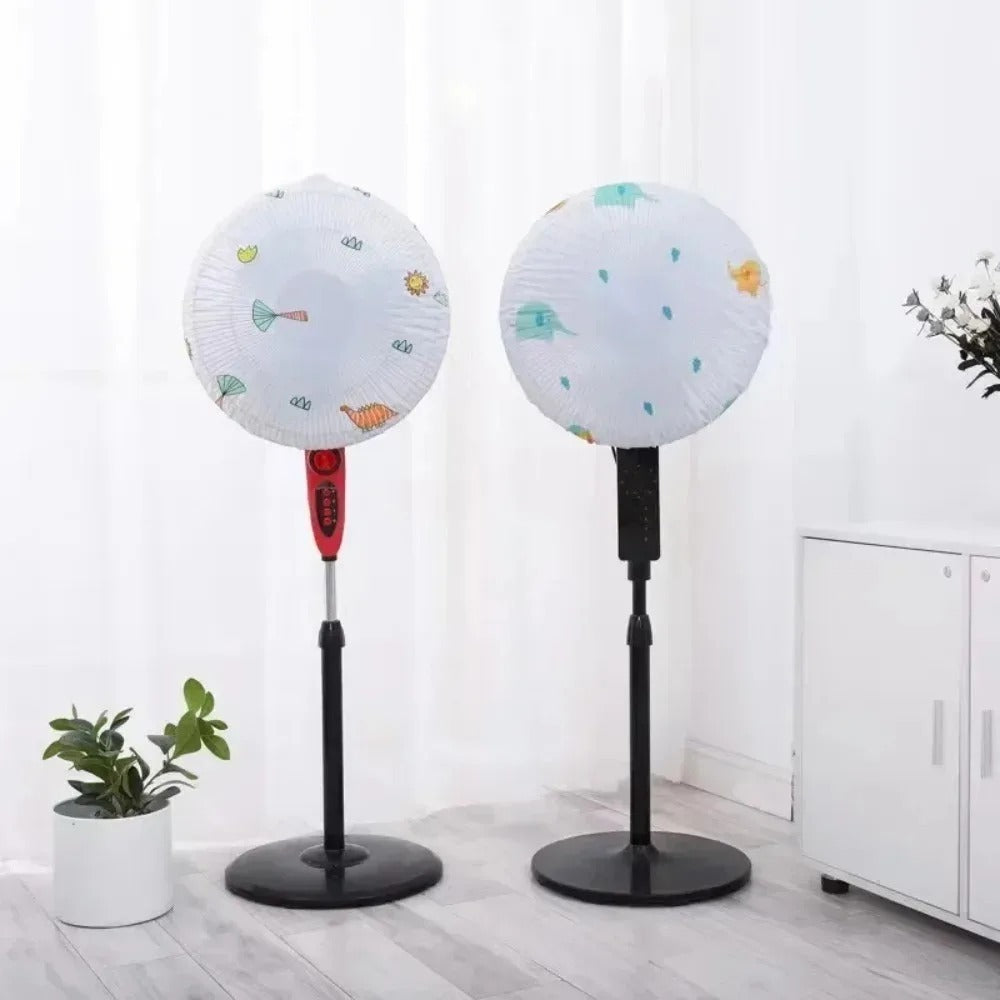 Cartoon Style Fan Cover for Floor Standing Electric Fan Dust Protection