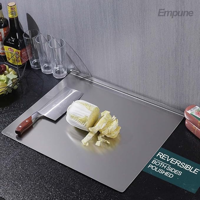 Cutting Board, Stainless Steel, Non Slip Chopping Board Medium Size