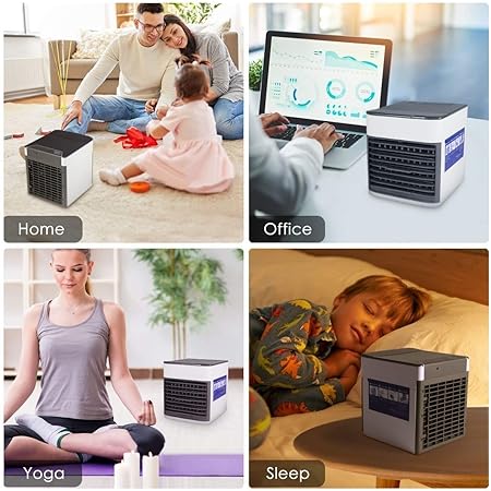 Air Conditioner, Portable USB Air Cooler Fan with 3 Speeds