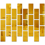 Acrylic Mirror Rectangle Wall Stickers