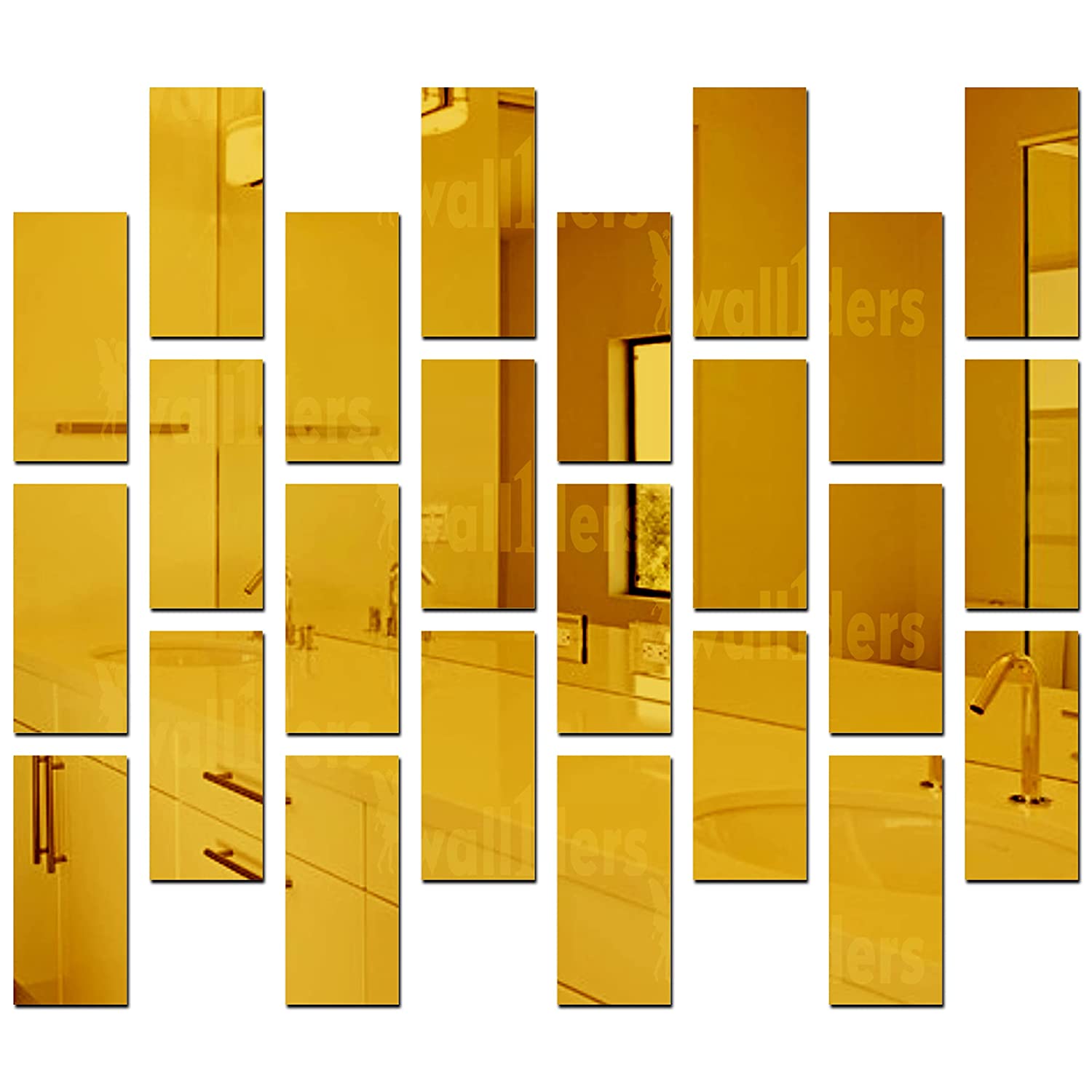 Acrylic Mirror Rectangle Wall Stickers