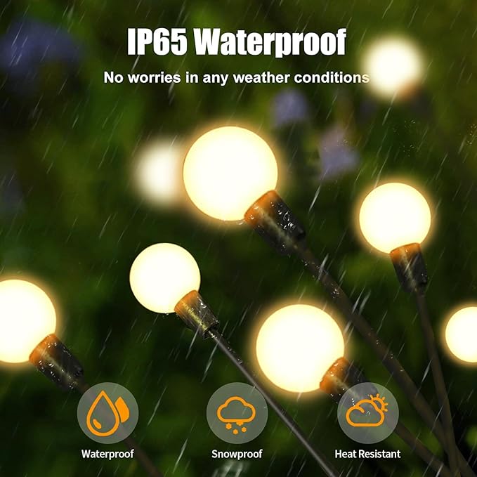 Decorative Lights, Solar Swaying Firefly Garden Outdoor, Waterproof