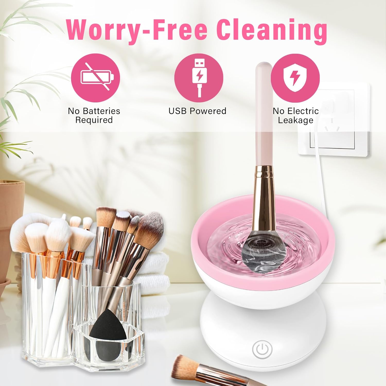 Makeup Brush Cleaner Machine, Electric Makeup Brush Cleaner