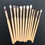 15-Piece Goat Hair Makeup Brush Set with Case