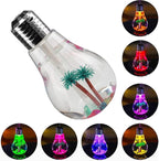 Air Humidifier, Mini USB Bulb Diffuser, with 7 Color LED Light
