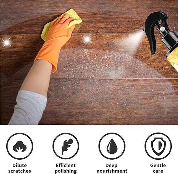 Beeswax Natural Wood Polish Spray for Cleaning and Shine Restoration
