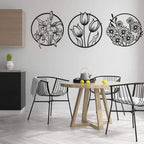 (3 pcs set )3D floral abstract Wooden Wall Art &amp; Home Decoration /  Item Home Décor Home Room &amp; Wall Decor Wall Art